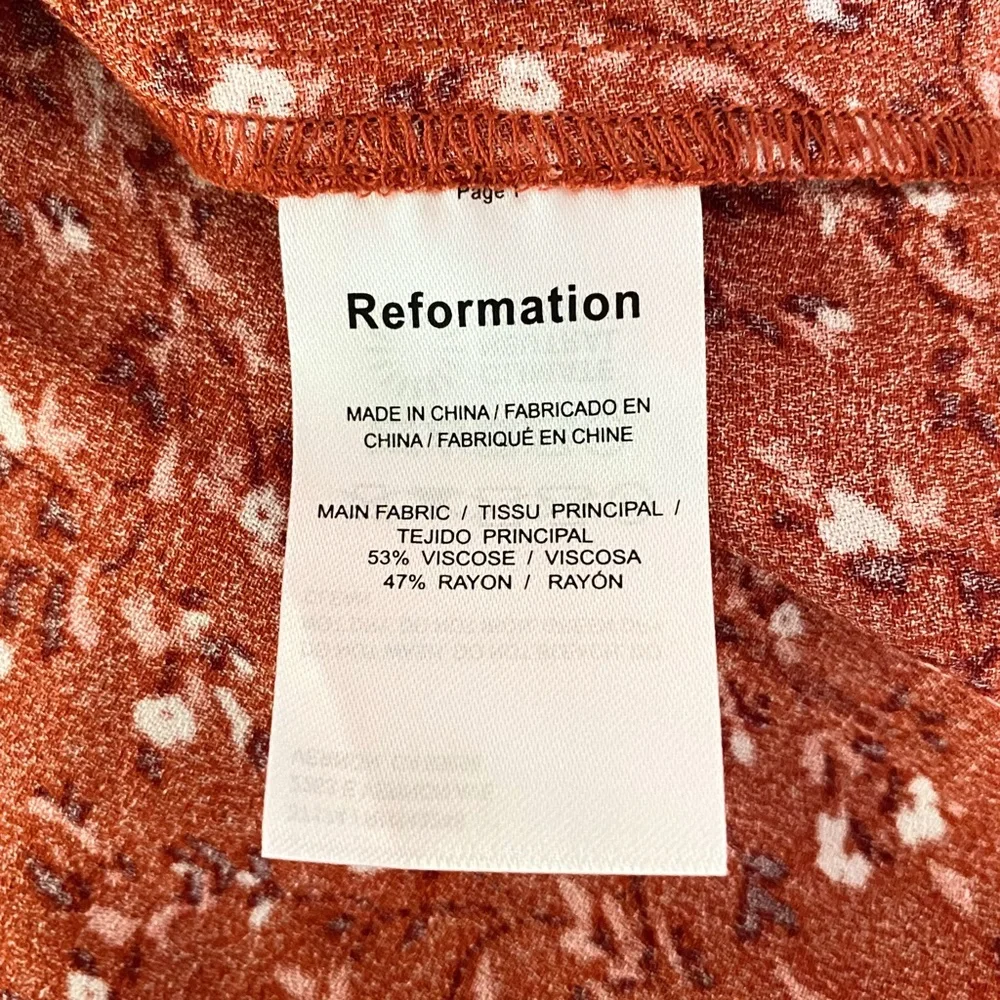 NEW Reformation Zoe Skirt Balsam 2